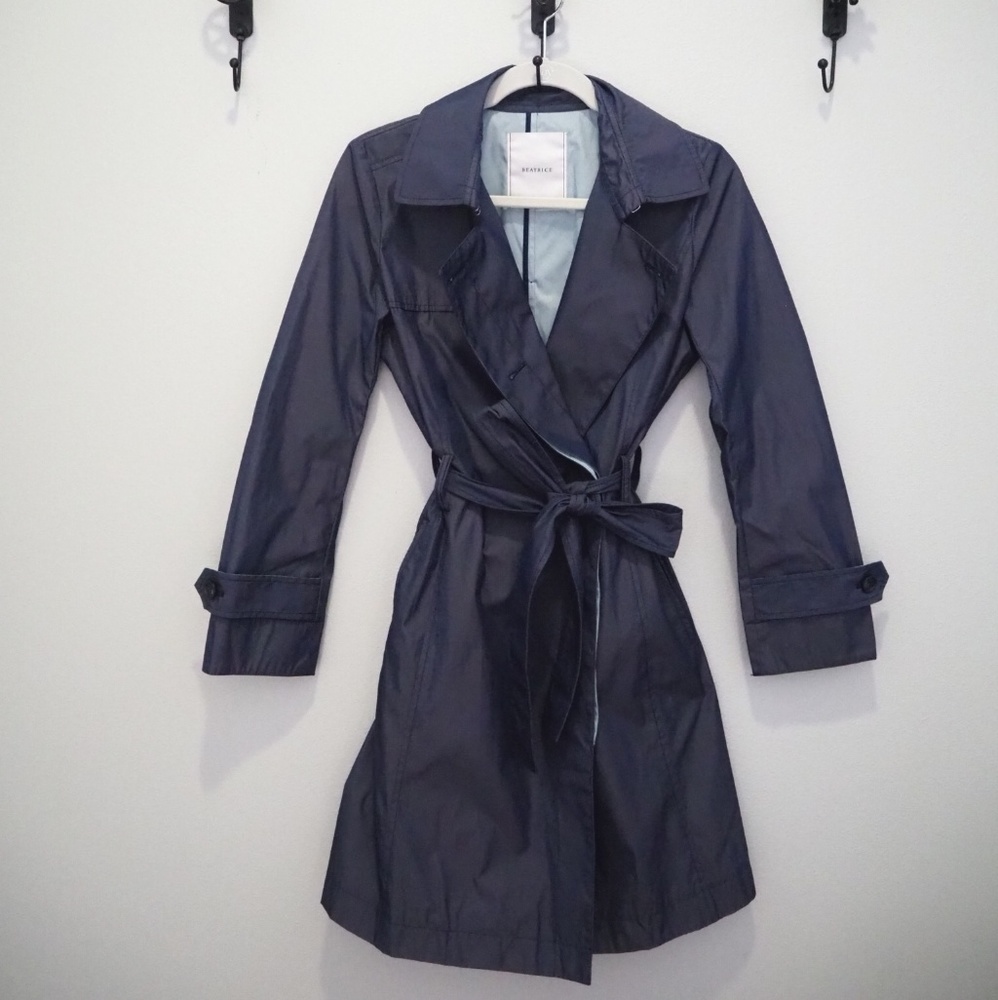 BEATRICE Navy Trench Coat